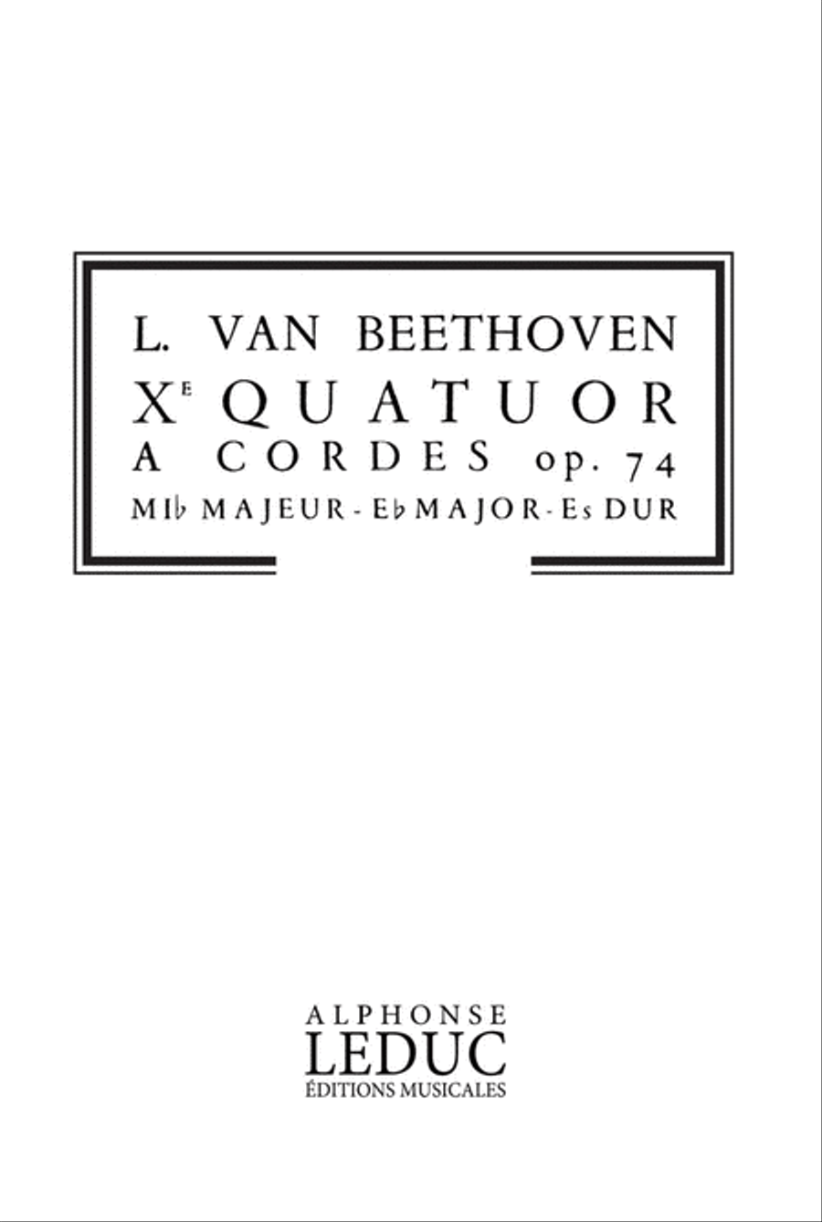 Quartet Op.74 in E flat major String Quartet scores gallery preview page 1