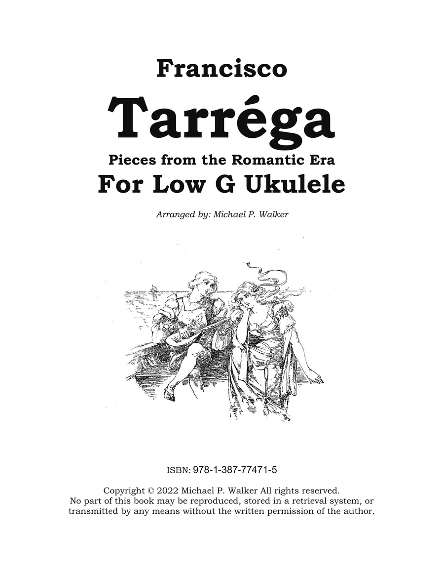 Francisco Tarréga: Pieces from the Romantic Era For Low G Ukulele Ukulele scores gallery preview page 1