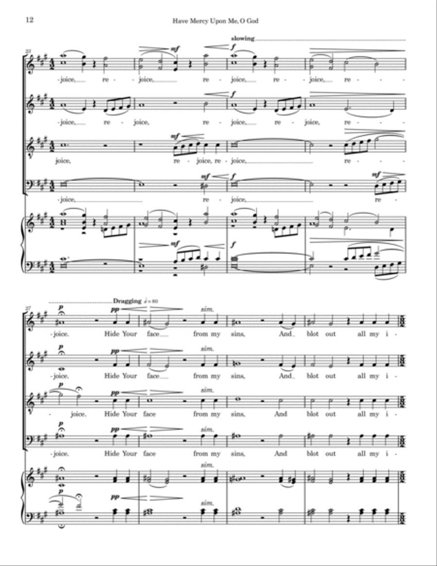 Purge Me With Hyssop (Psalm 51) 4-Part scores gallery preview page 3