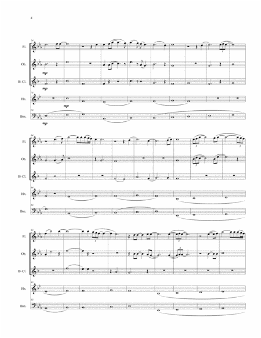 Now We Are Free Woodwind Quintet scores gallery preview page 6