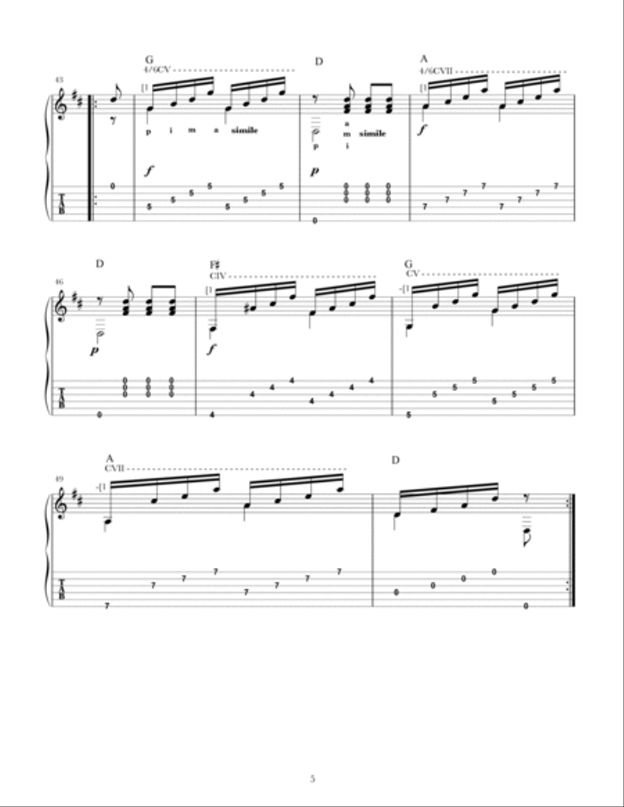 Sebastopol, A Descriptive Fantaisie For The Guitar. Acoustic Guitar scores gallery preview page 6