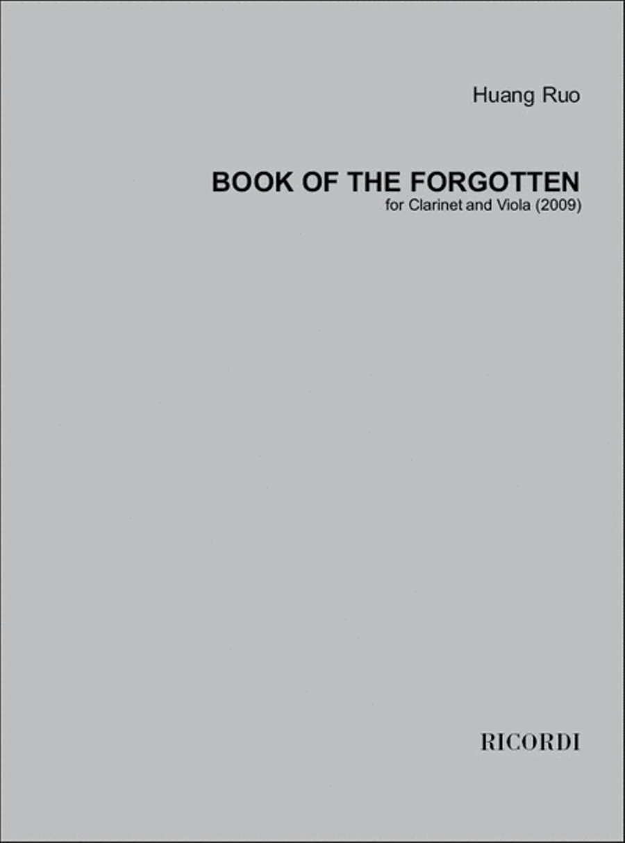 Book of the Forgotten Book of the Forgotten Clarinet scores gallery preview page 1