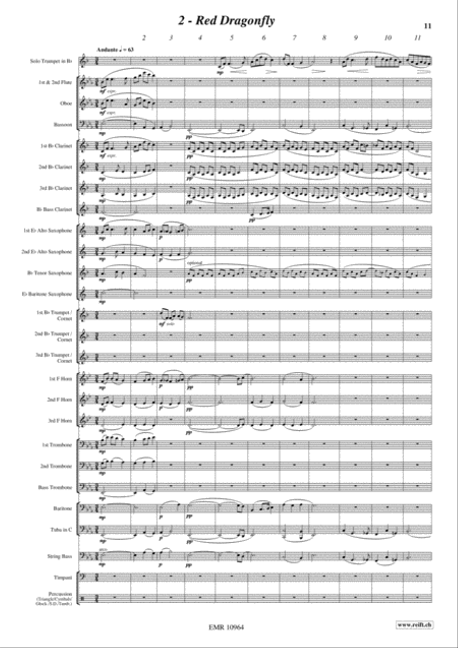 Japanese Folksongs Concert Band scores gallery preview page 7