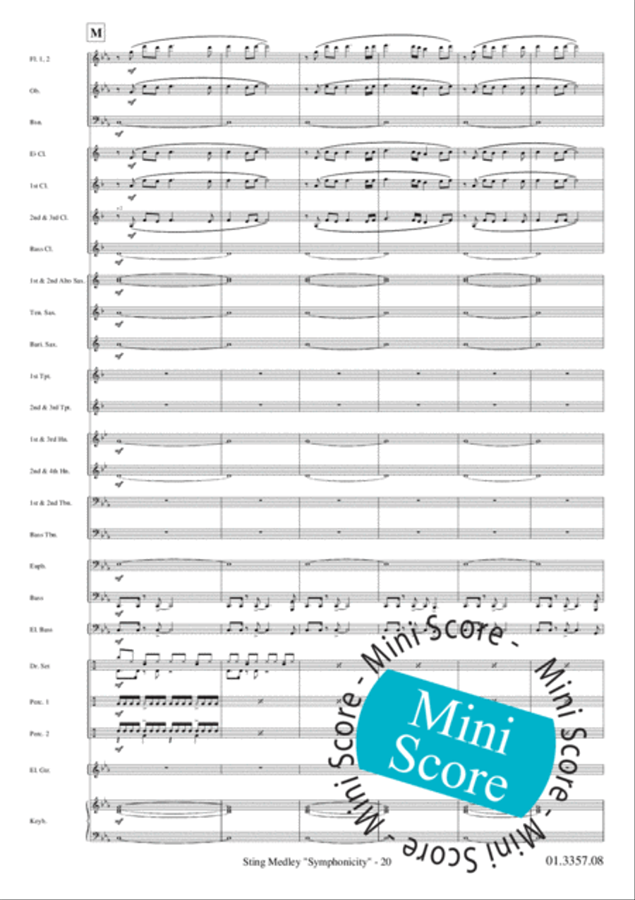 Sting Medley Sting Medley Concert Band scores gallery preview page 24