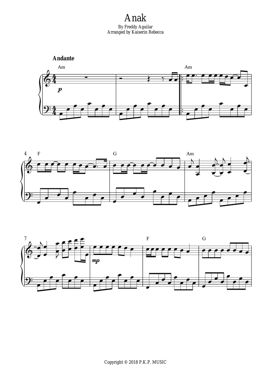 Anak Piano Method scores gallery preview page 1