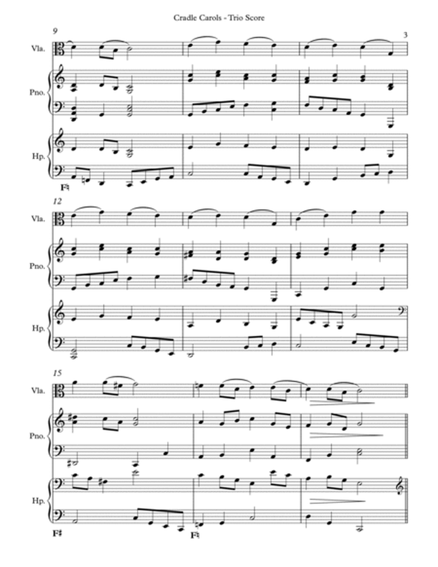 Cradle Carols, Trio for Viola, Pedal Harp and Piano image number null