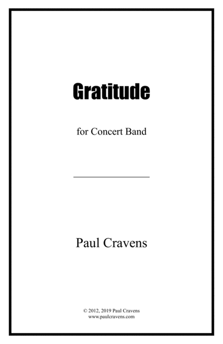 Gratitude (Concert Band - Score only) image number null