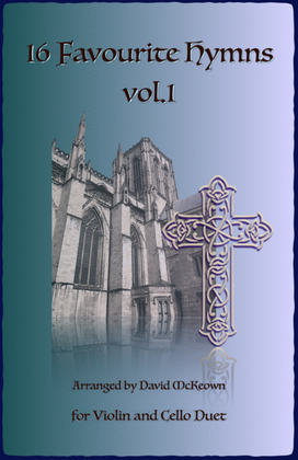 Book cover for 16 Favourite Hymns Vol.1 for Violin and Cello Duet