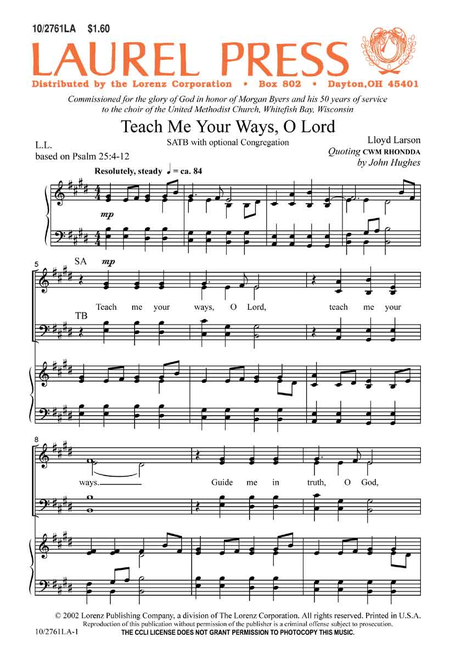 Teach Me Your Ways, O Lord