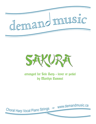 Book cover for Sakura for solo harp