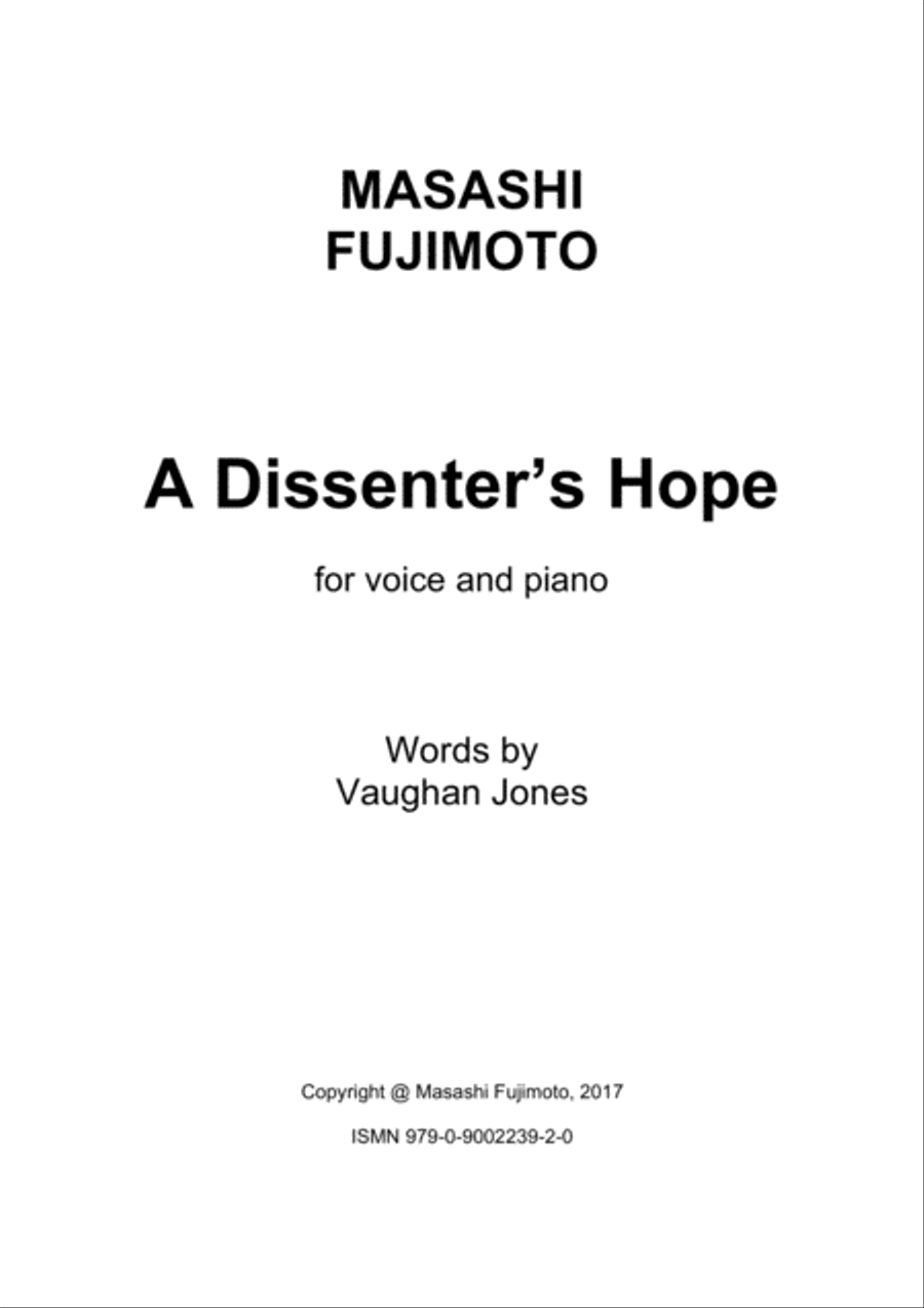 A Dissenter's Hope Small Ensemble scores gallery preview page 1