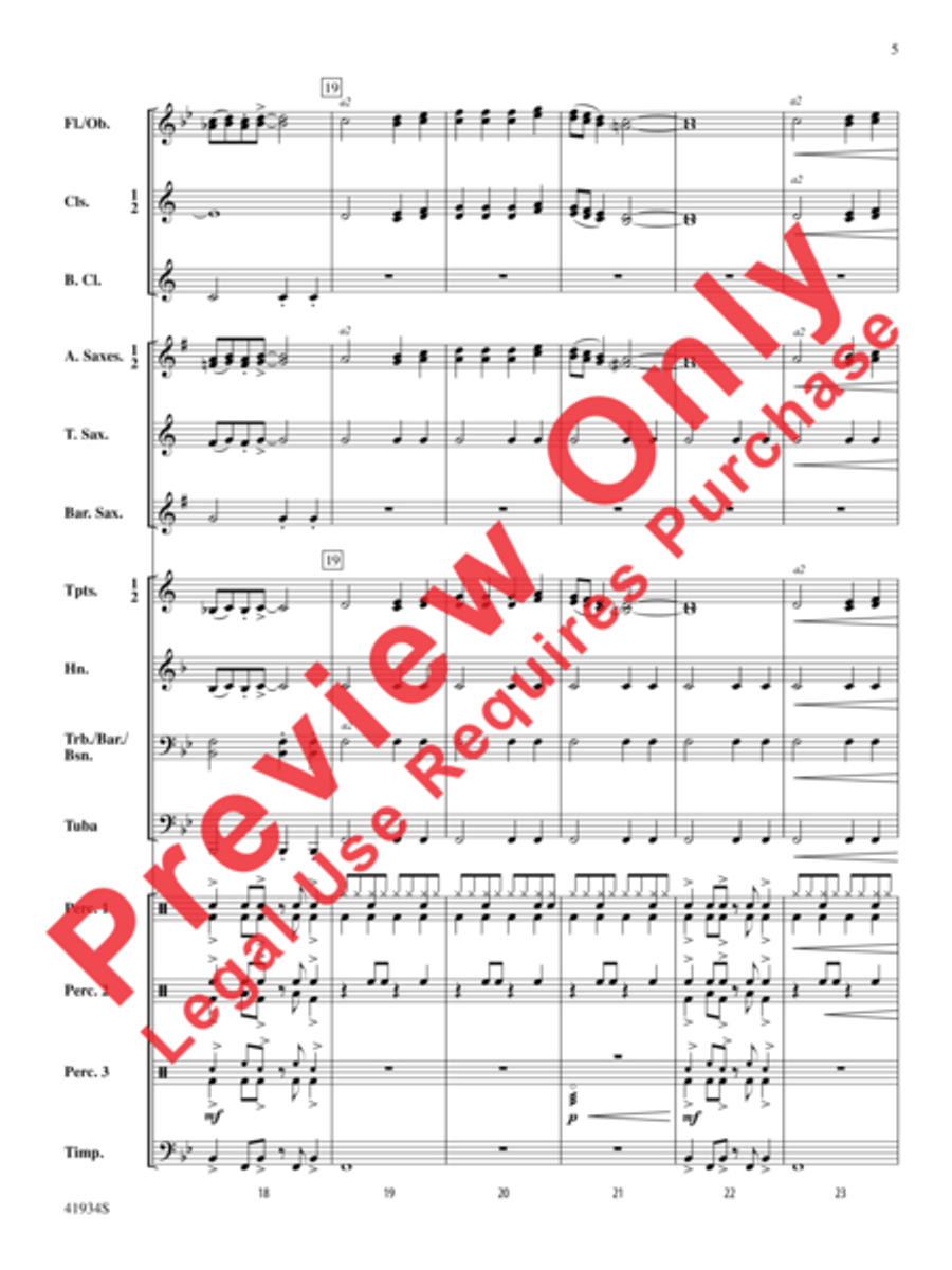 Little Drummer Dudes! Concert Band scores gallery preview page 6