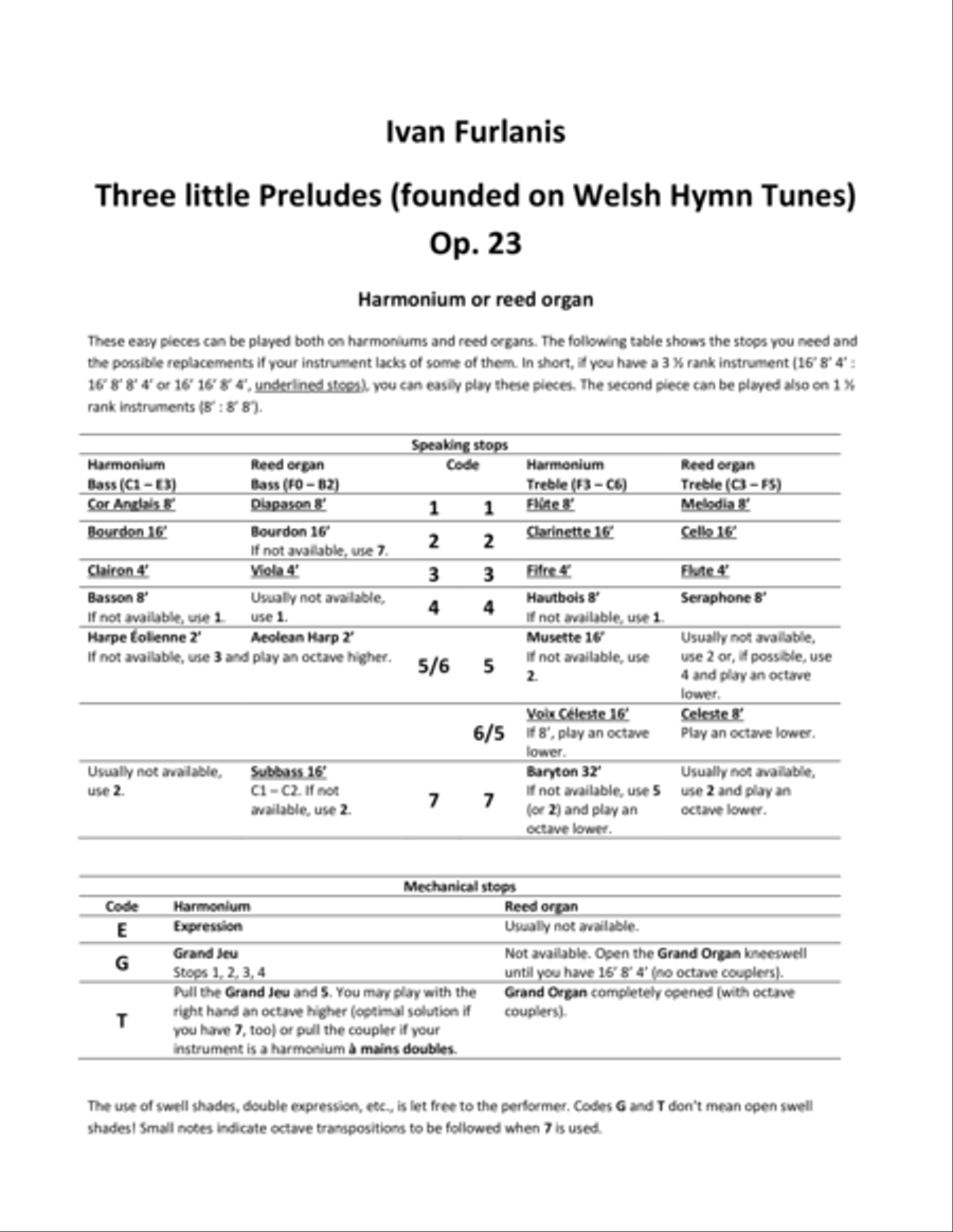 Three little Preludes (founded on Welsh Hymn Tunes) Op. 23 image number null