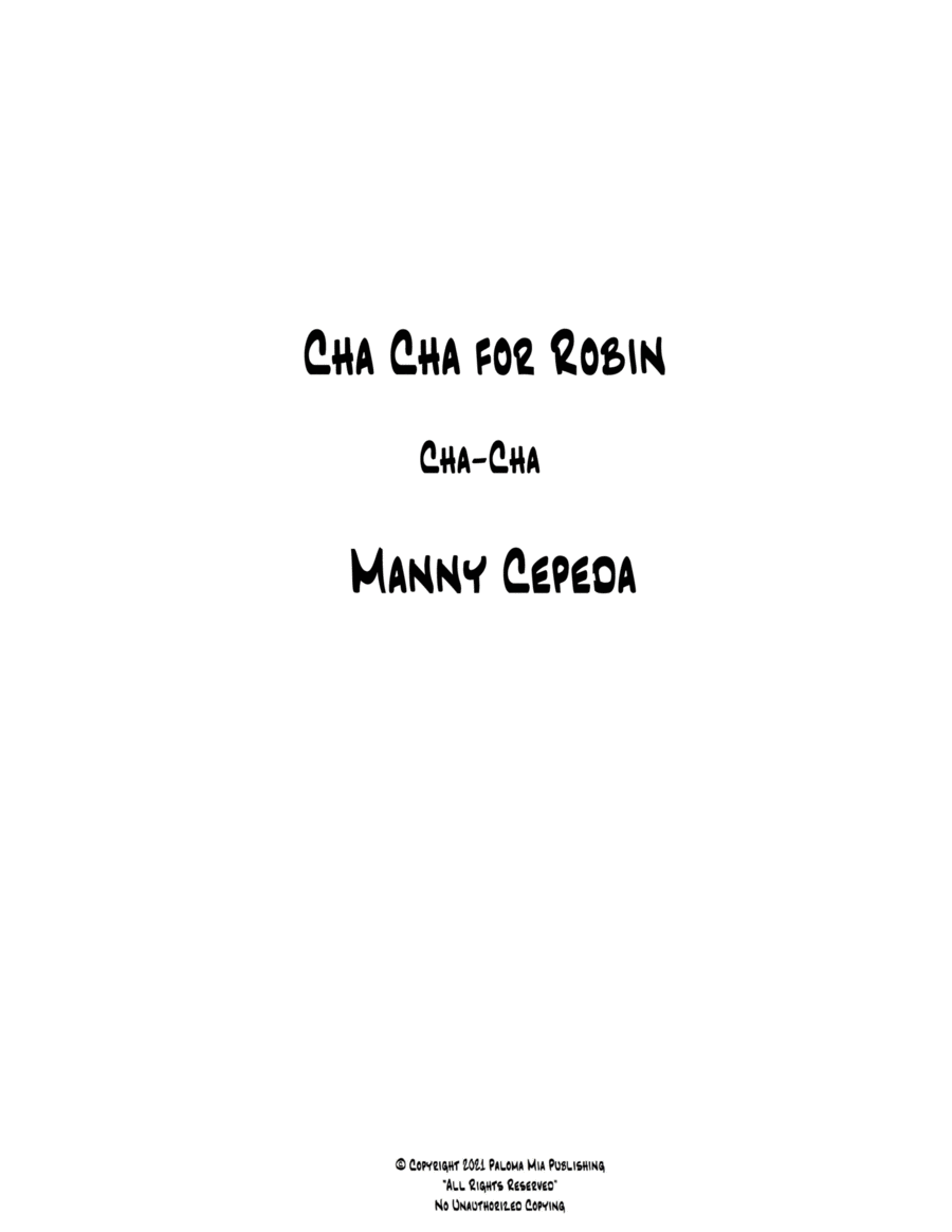 Cha Cha for Robin Jazz Ensemble scores gallery preview page 1