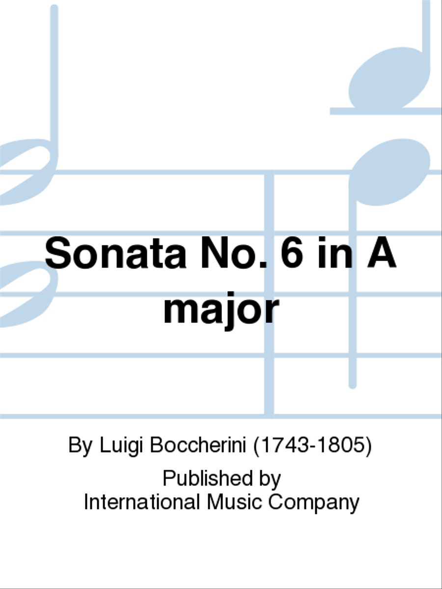 Sonata No. 6 In A Major Piano Accompaniment scores gallery preview page 1