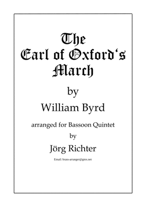 Book cover for The Earl of Oxford's March für Fagott Quintett