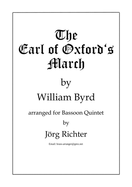 The Earl of Oxford's March für Fagott Quintett image number null