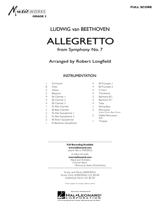 Book cover for Allegretto (from Symphony No. 7) - Full Score