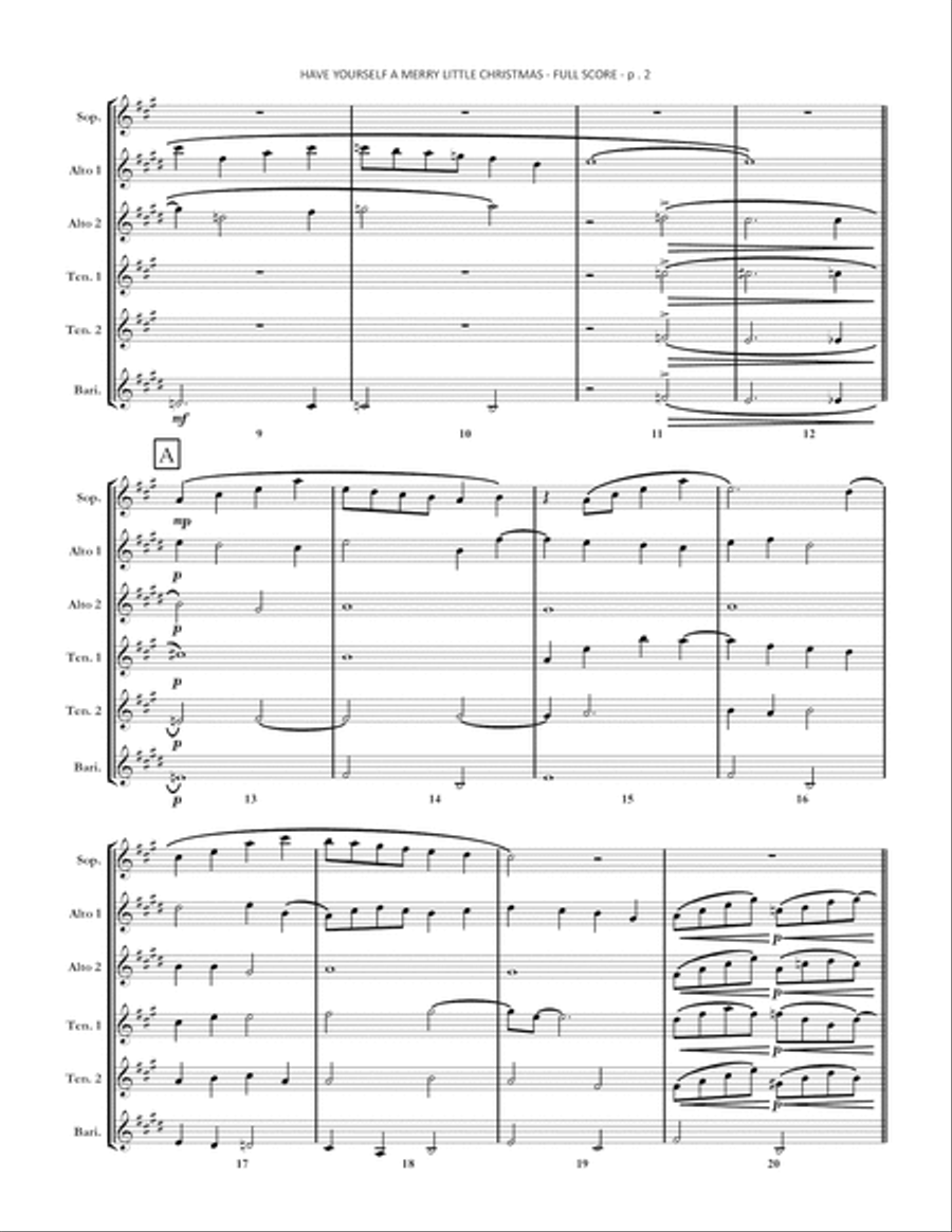 Have Yourself A Merry Little Christmas Woodwind Ensemble scores gallery preview page 3