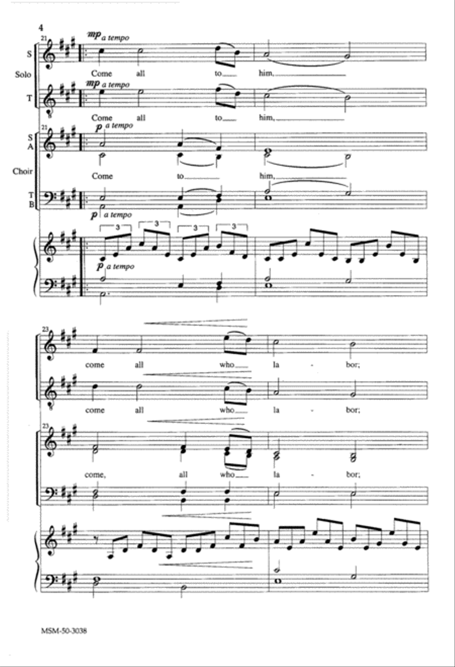 He Was Despised 4-Part scores gallery preview page 4