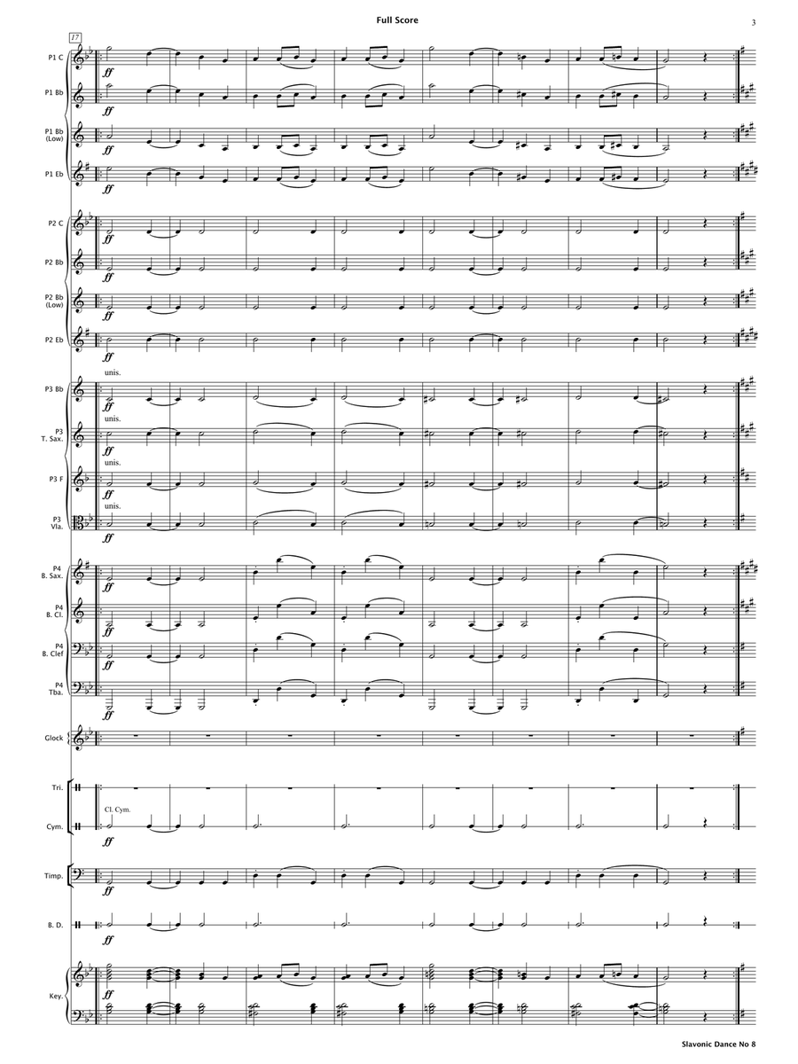 Slavonic Dance No 8 (Flexible Instrumentation) Concert Band scores gallery preview page 6