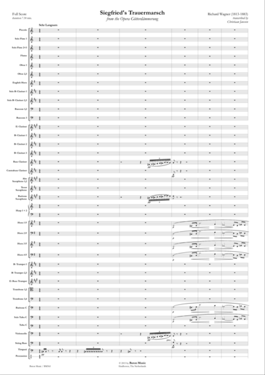 Siegfried's Trauermarsch Concert Band scores gallery preview page 2