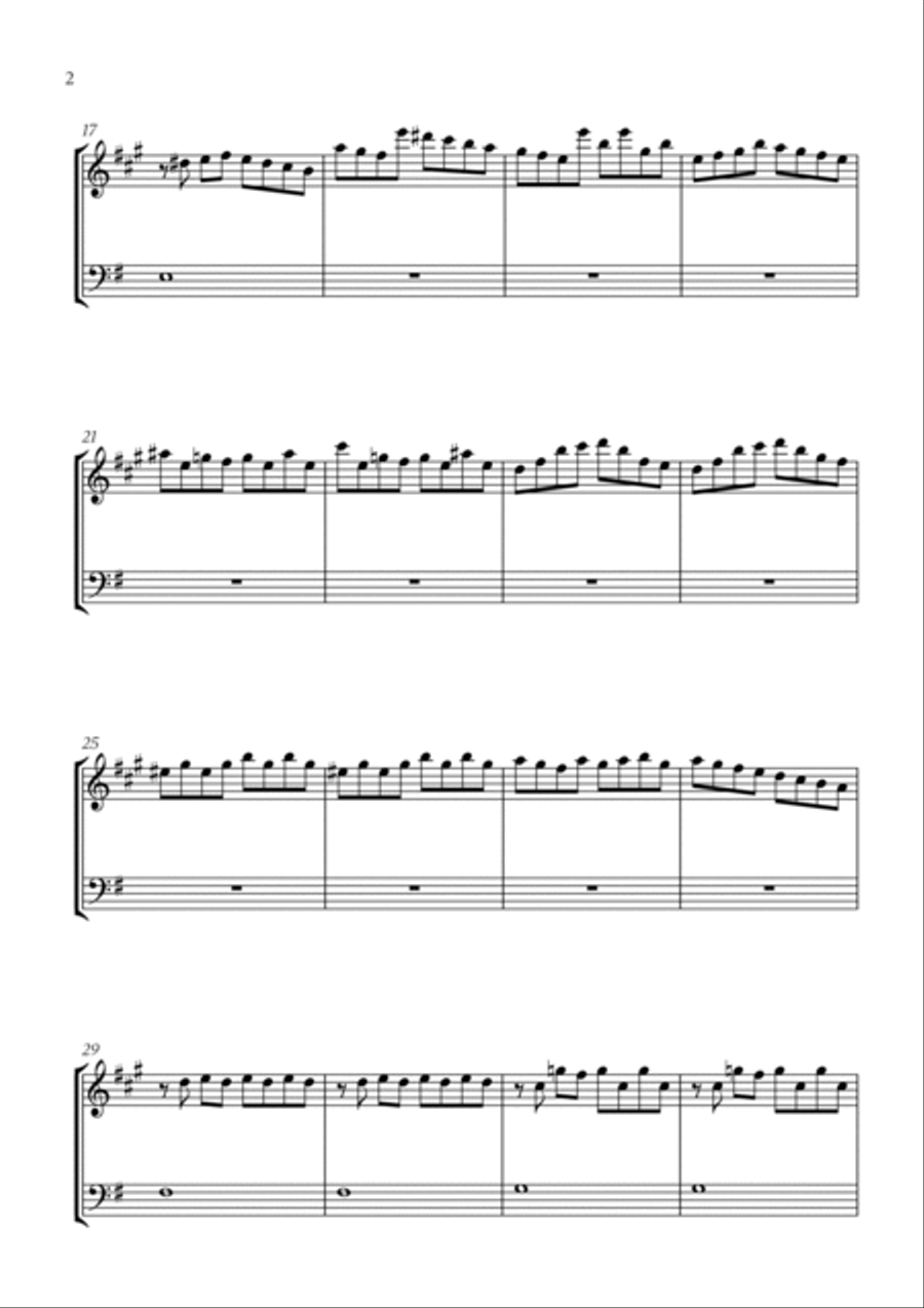 Johann Sebastian Bach - Cello Suite No. 1 in G Major, Prelude for Trumpet in Bb and Trombone Trombone scores gallery preview page 2