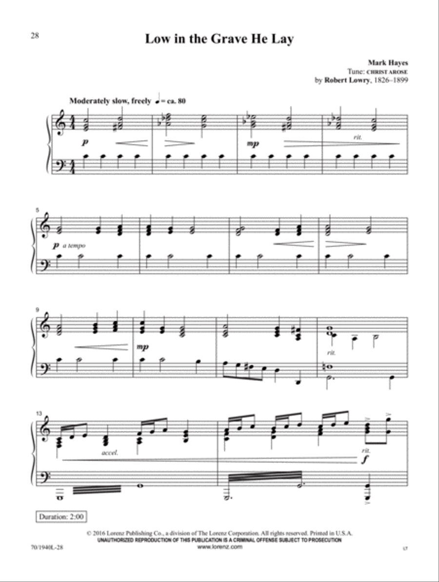 Mark Hayes Miniatures Piano Solo scores gallery preview page 19