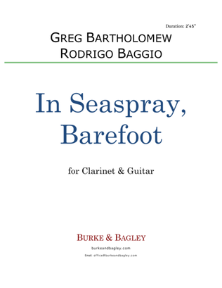 In Seaspray, Barefoot for clarinet & guitar