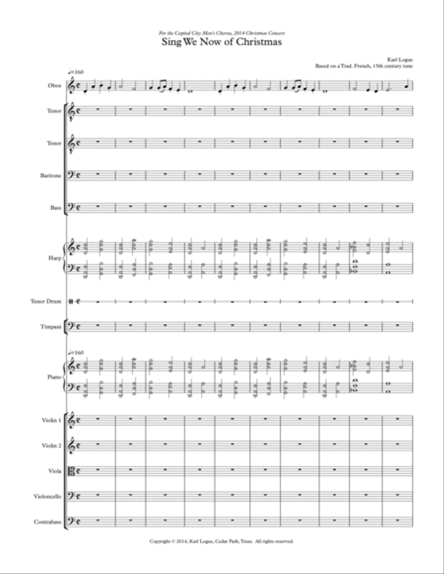 Sing We Now Of Christmas TTBB scores gallery preview page 1