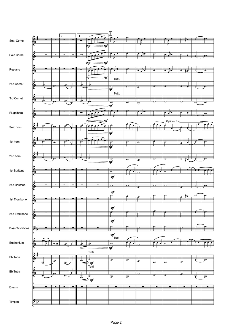 The Skye Boat Song (Brass Band Parts - Full Set) Brass Band scores gallery preview page 4