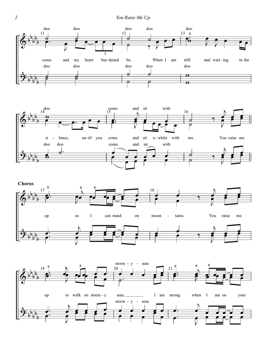 You Raise Me Up SSAA scores gallery preview page 2