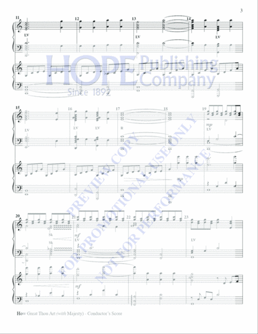 How Great Thou Art with Majesty Handbell Choir scores gallery preview page 3
