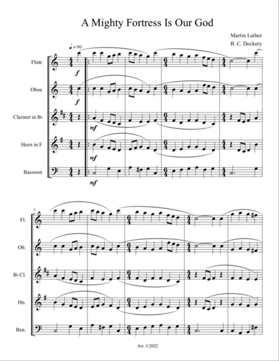 20 Greatest Hymns for Woodwind Quintet Woodwind Quintet scores gallery preview page 3