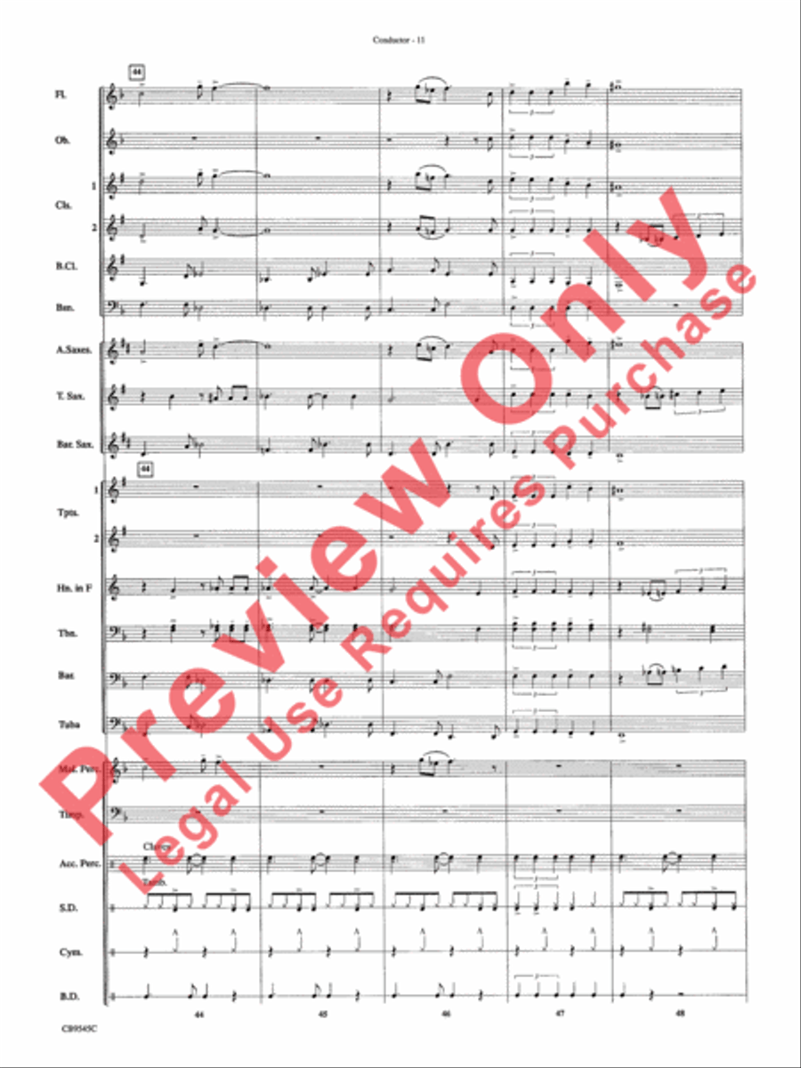 James Bond Returns Concert Band scores gallery preview page 14
