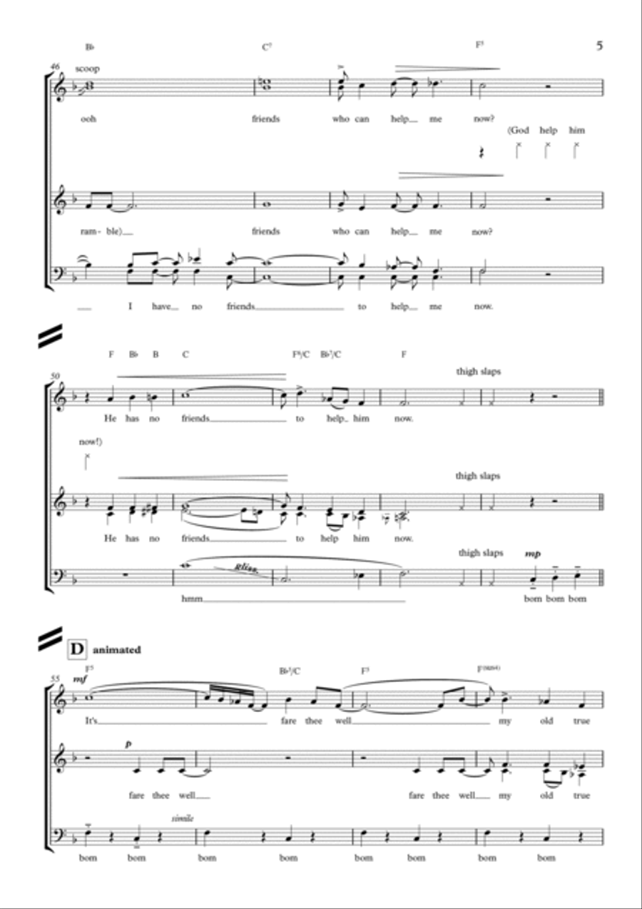 Man of Constant Sorrow for SATB choir 4-Part scores gallery preview page 5
