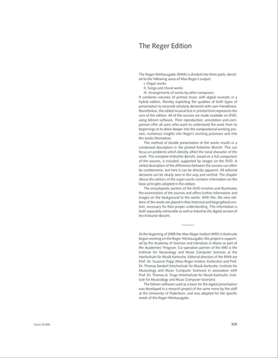 Reger Edition of Work, vol. I/5: Organ pieces I Organ Solo scores gallery preview page 17