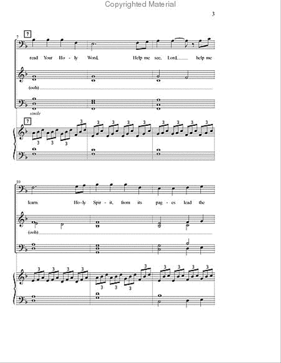 As We Read Your Holy Word 4-Part scores gallery preview page 3