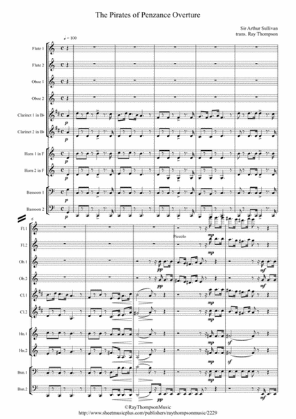Sullivan: Overture to "The Pirates of Penzance" - symphonic wind image number null