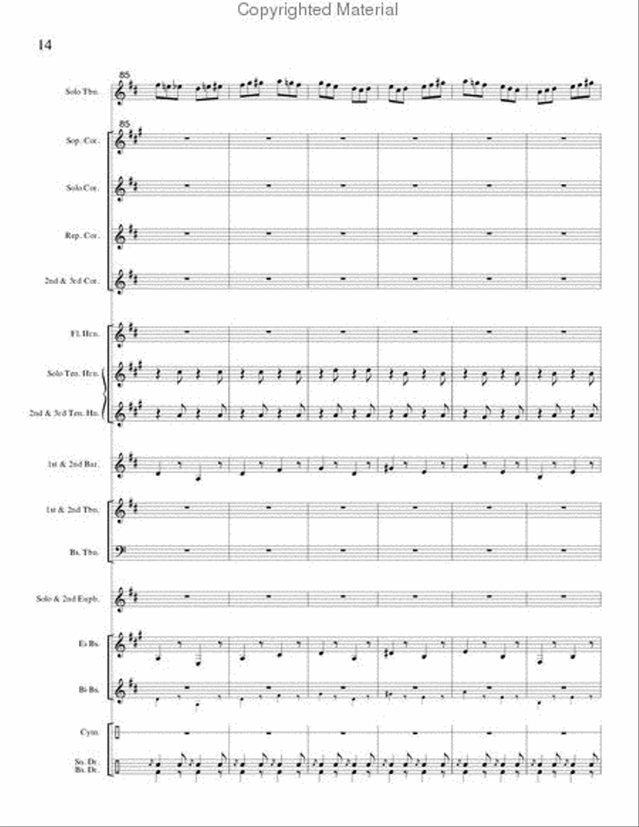 Seventy-Six Trombones (trombone and brass band) Brass Band scores gallery preview page 15