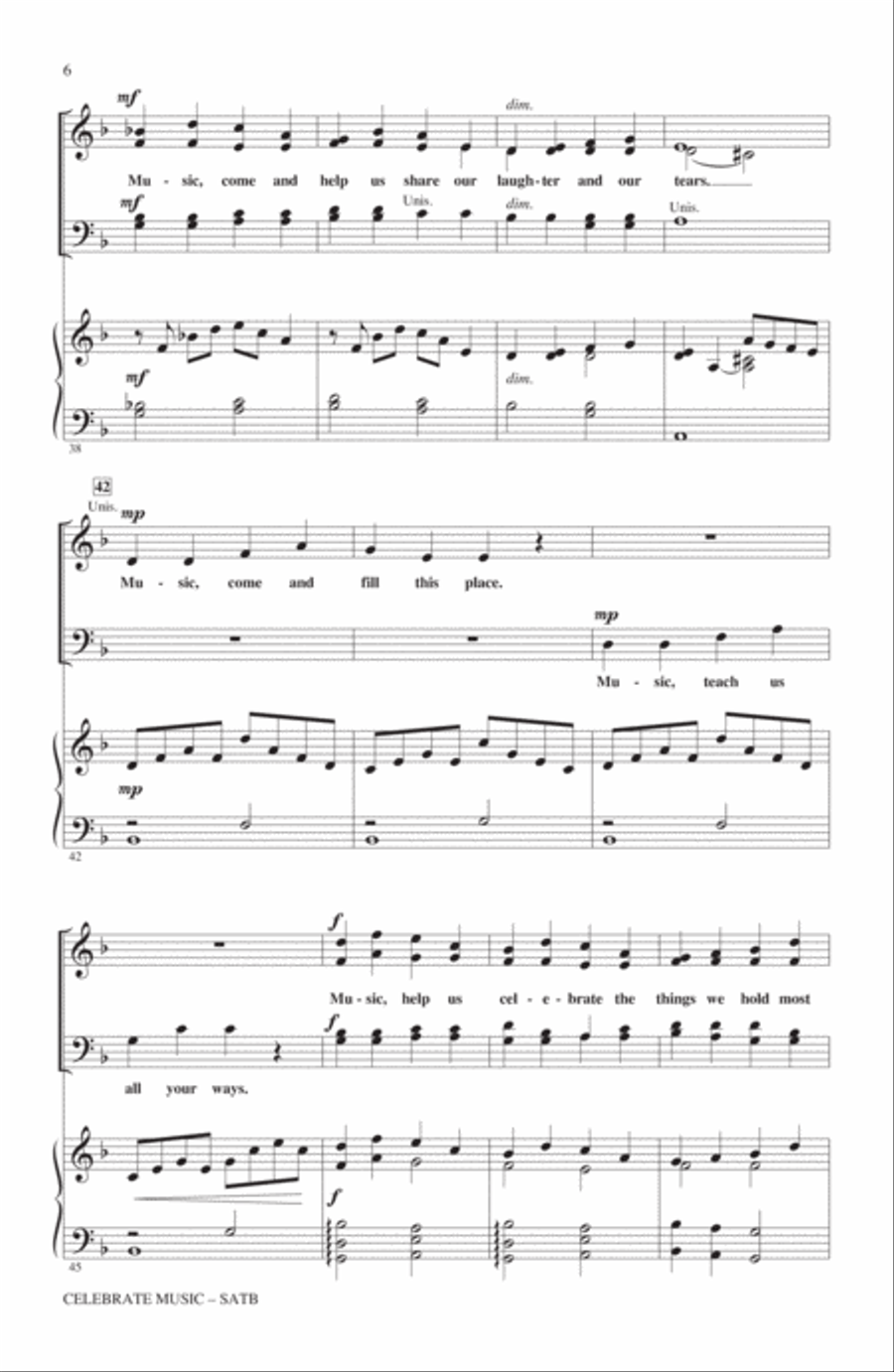 Celebrate Music 4-Part scores gallery preview page 5