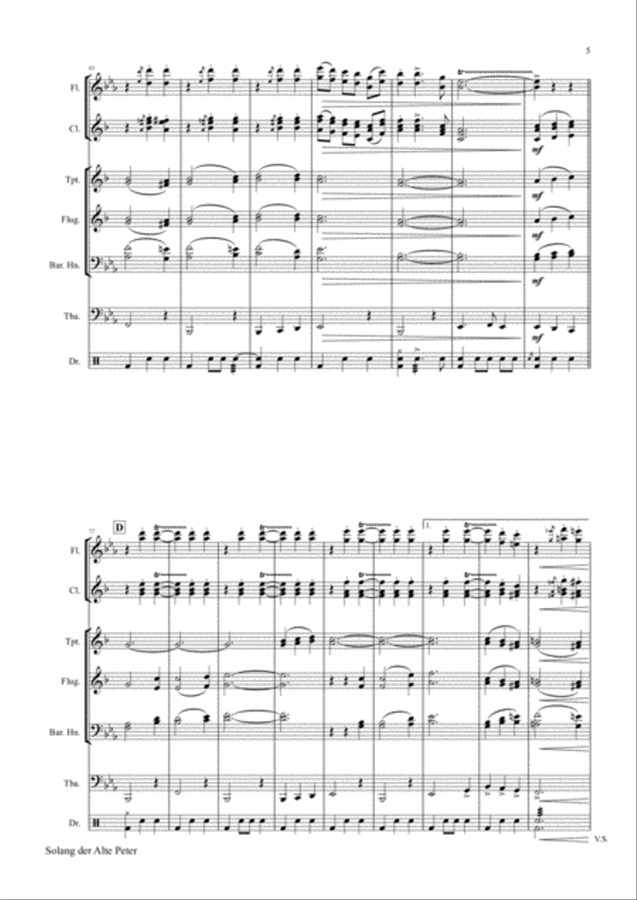 Solang der alte Peter - Munich City anthem - Oktoberfest - Concert Band Concert Band scores gallery preview page 6