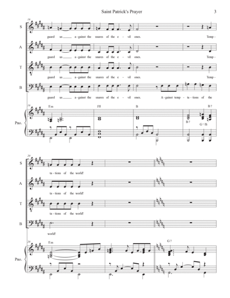 Saint Patrick's Prayer (Vocal Quartet - (SATB) image number null