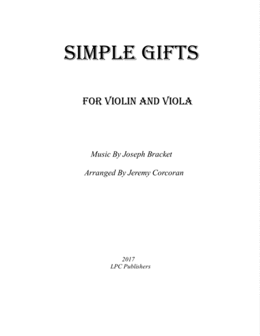 Simple Gifts for Violin and Viola image number null