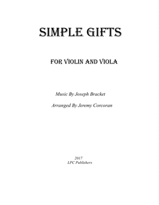 Simple Gifts for Violin and Viola