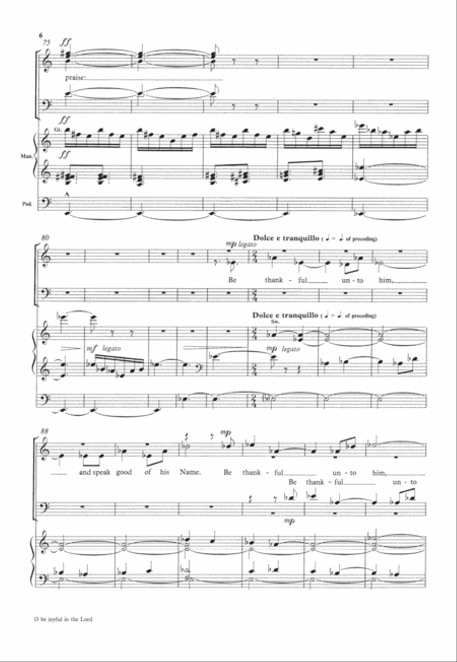 O be joyful in the Lord 4-Part scores gallery preview page 6