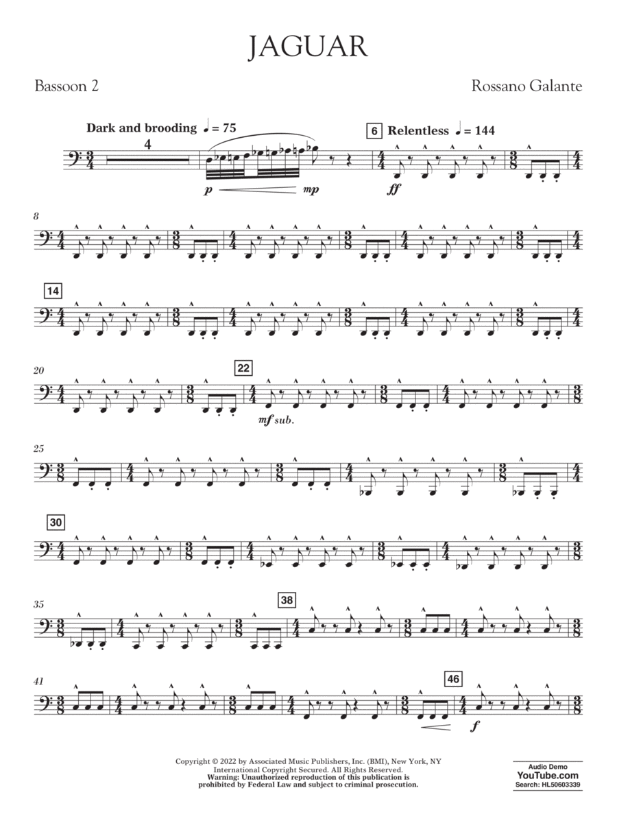 Jaguar - Bassoon 2 Concert Band scores gallery preview page 1