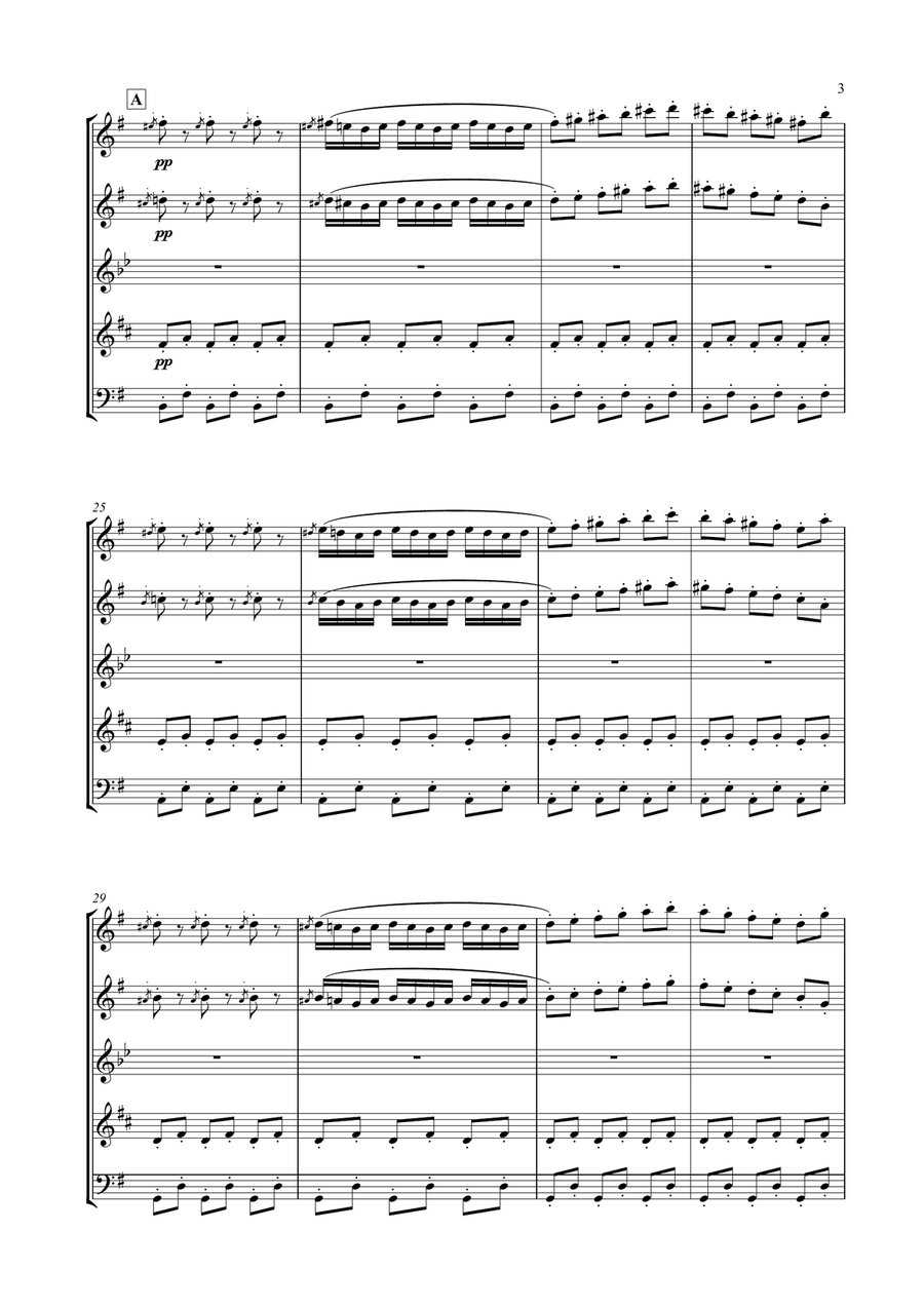Danse Bohème (from Carmen) for Woodwind Quintet Woodwind Quintet scores gallery preview page 4