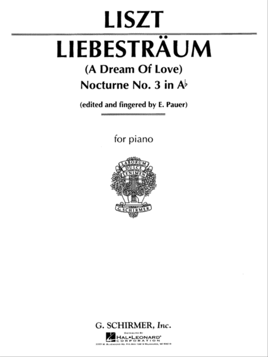 Liebestraume No. 3 in A Flat Major Piano Solo scores gallery preview page 1