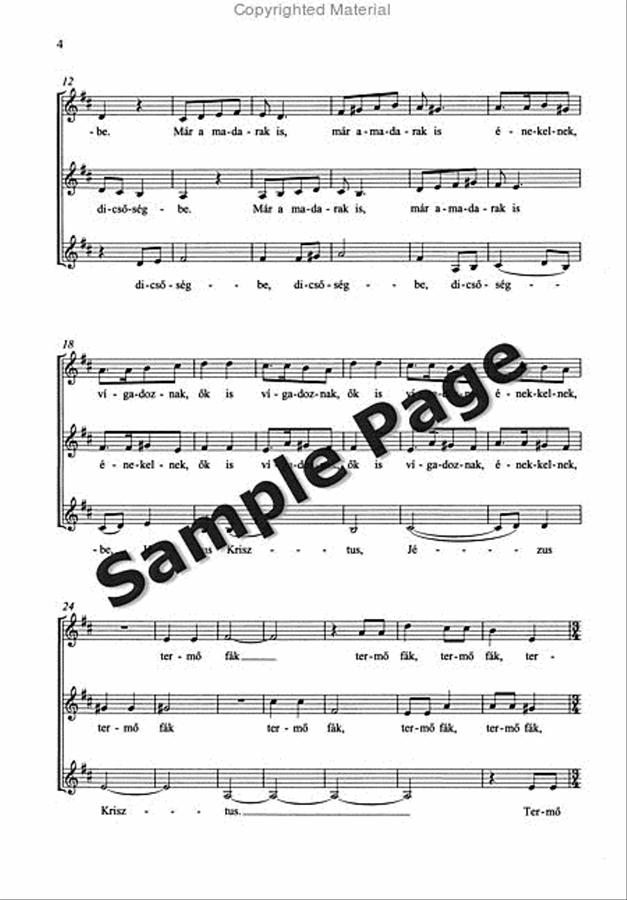 Husvet (Easter) Choir scores gallery preview page 5